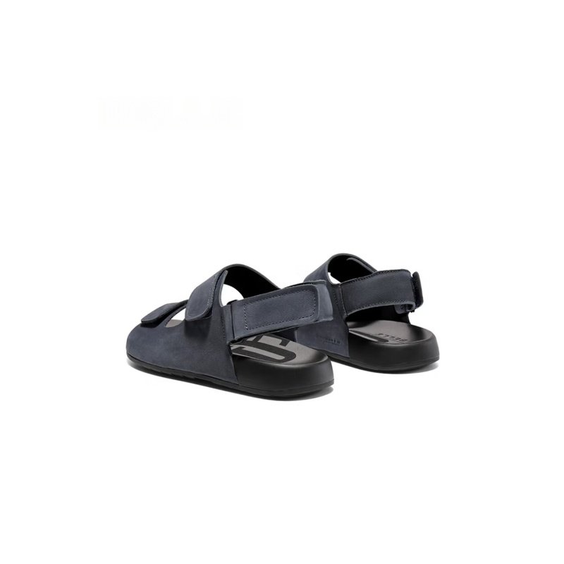 "Toast" Soft-Bounce Sandals - Genuine Leather Adjustable Magic-Tape Slides (8GG02) - Image 12