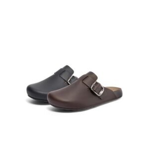 "Toast" Peninsula Mules - Ergonomic Soft-Cushion Leather Clogs (8NR01)
