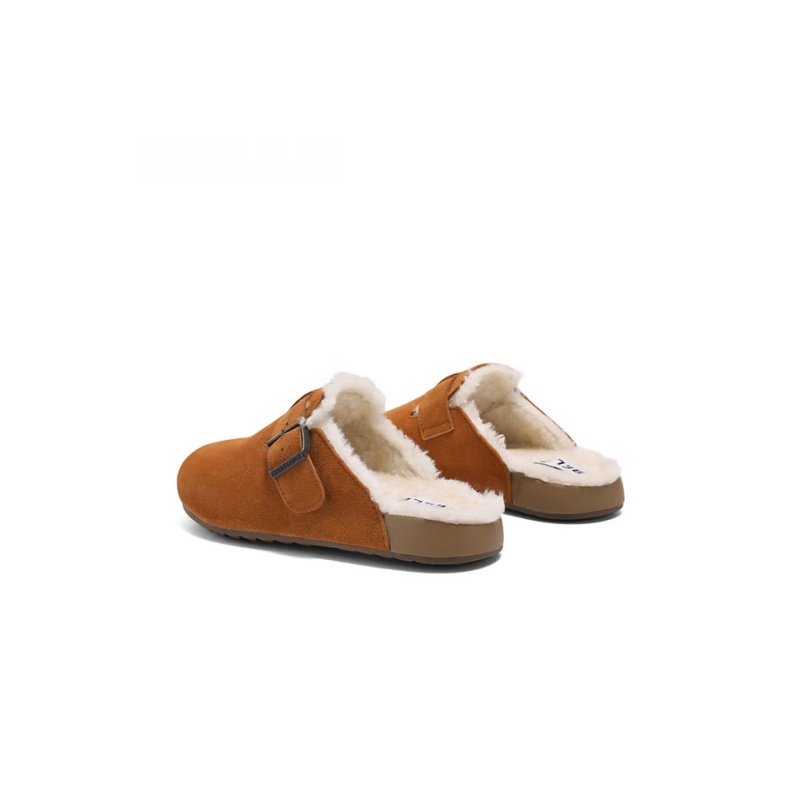 "Toast" Peninsula Mules - Ergonomic Soft-Cushion Leather Clogs (8NR01-mr) - Image 11