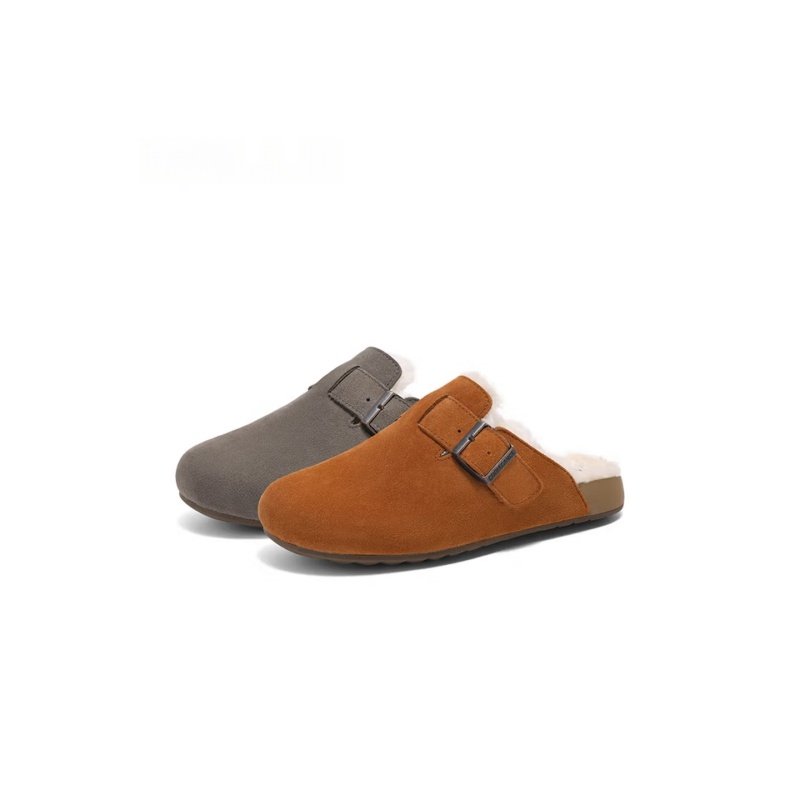 "Toast" Peninsula Mules - Ergonomic Soft-Cushion Leather Clogs (8NR01-mr)