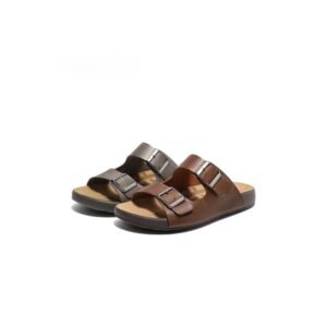 Soft-Sole Outdoor Slides - Casual Bouncy Leather Sandals (8RE01)