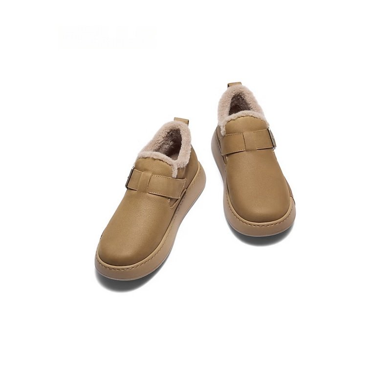 Full-Cover Clogs - Genuine Leather Warm Winter Fur-Lined Mules (8WM01) - Image 2