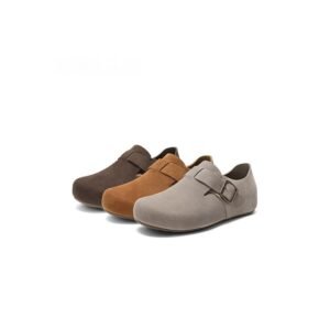 "Toast" Full-Cover Clogs - Elevated Platform Genuine Leather Mules (A2195)