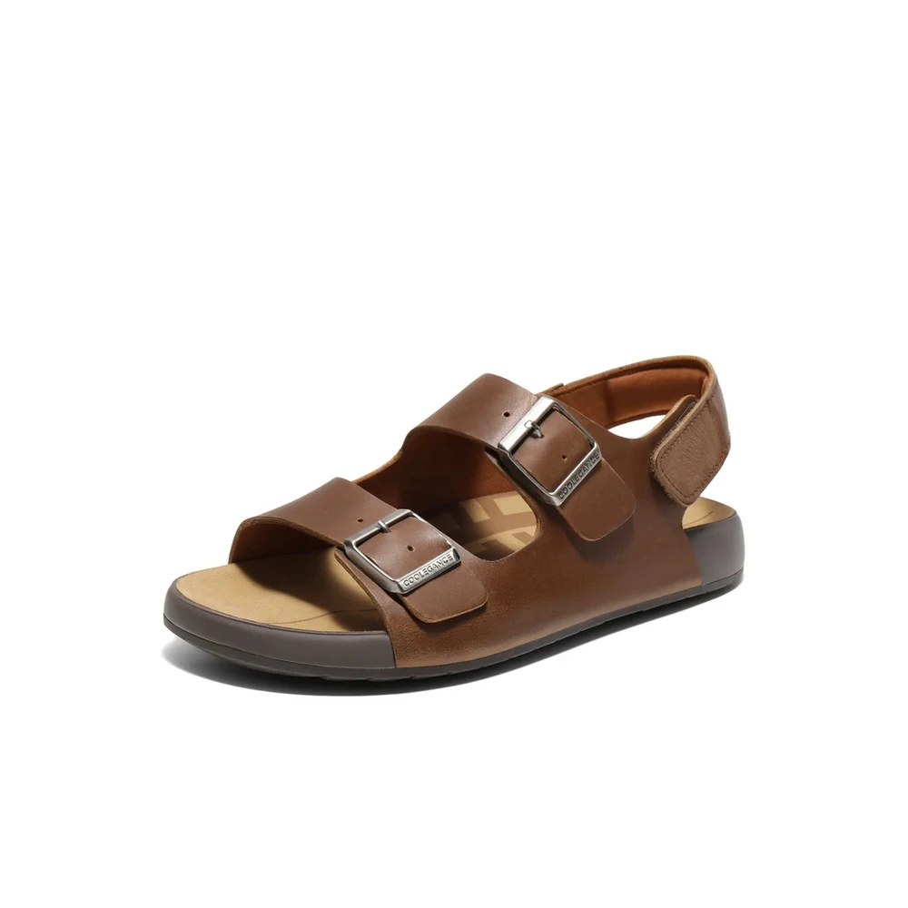 Leather Backstrap Sandal OEM – Double Buckle 8RF01 8RF01