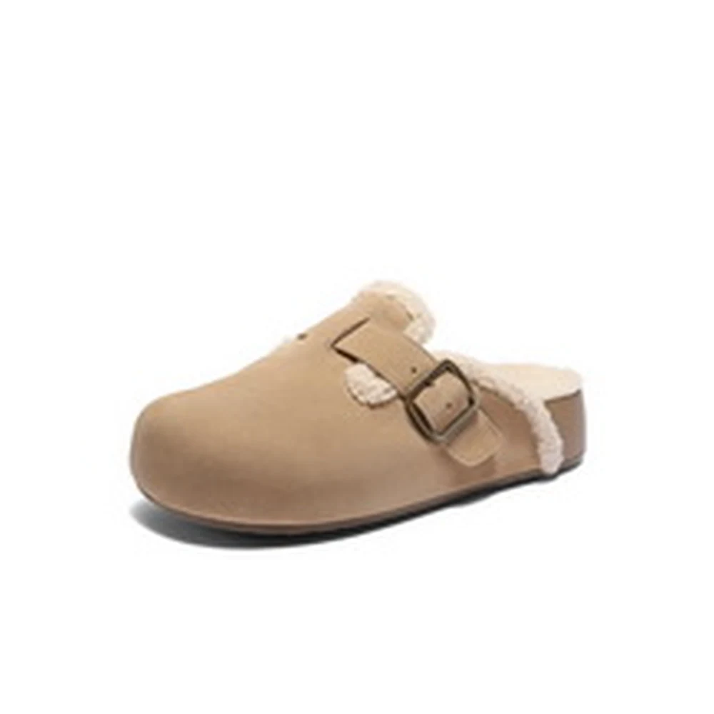 Plush-Edge Leather Mule Supplier — A2233 A2233