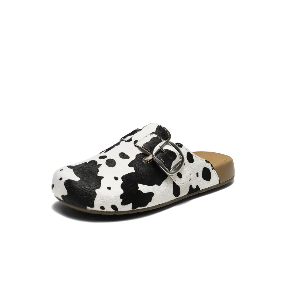 Custom Animal-Pattern Buckle Mules — B3246 B3246
