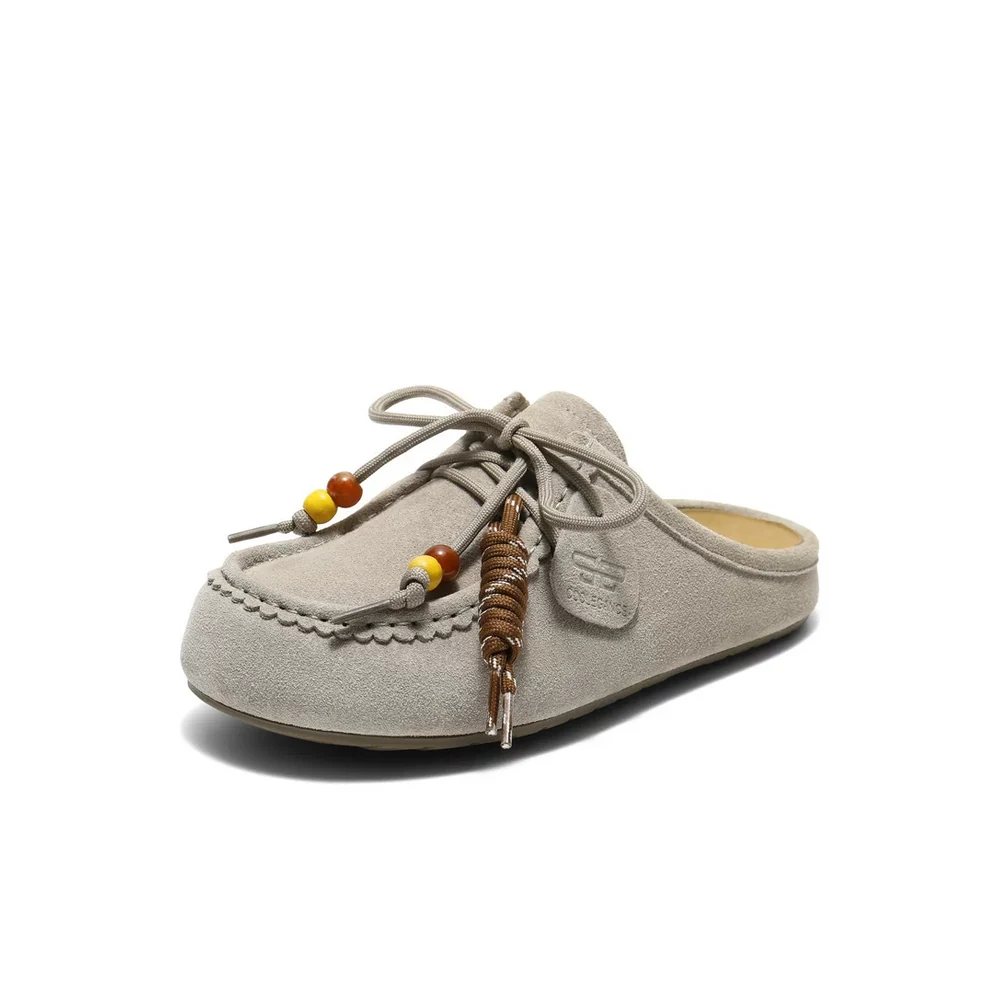 Custom Beaded Moc-Toe Mules — E1L1D E1L1D