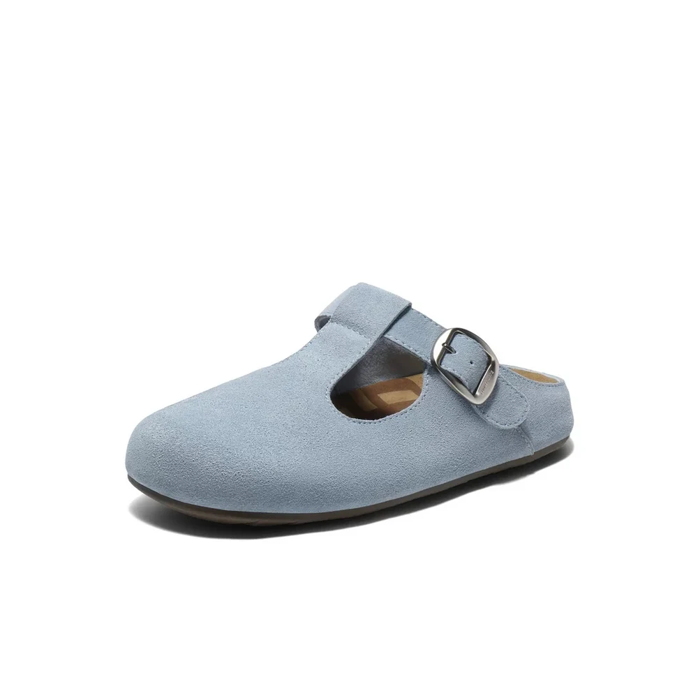 Custom Cutout-Vamp Buckle Mules — B2489 B2489