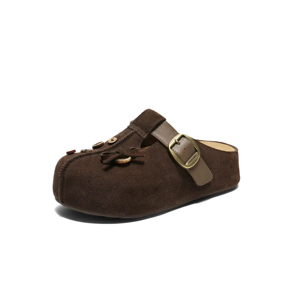 Custom Lace-Detail Buckle Mules — B2992 B2992