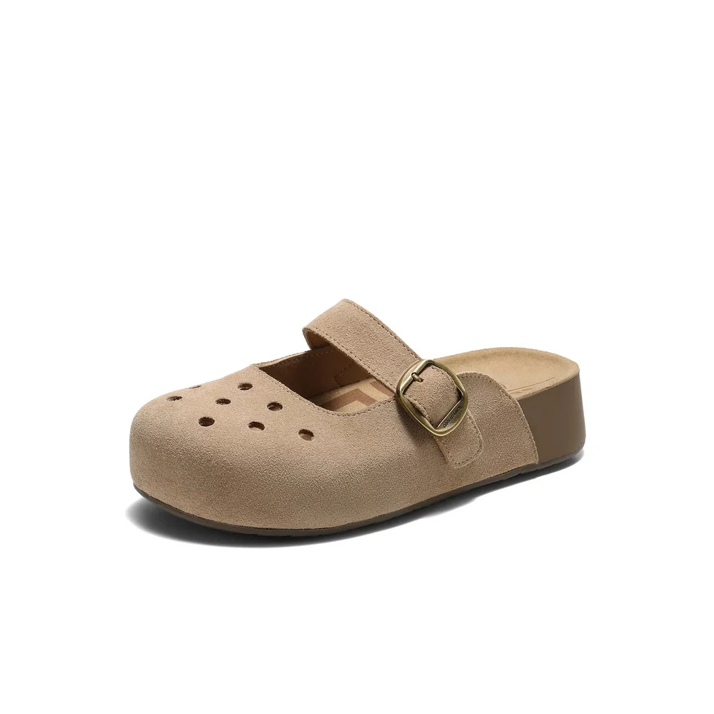 Custom Perforated Slim-Strap Mules — B3169 B3169